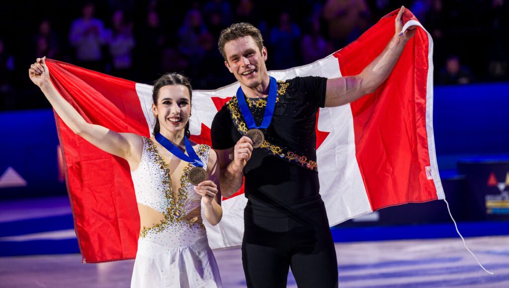 Pereira & Michaud win bronze in pairs at the figure skating world championships